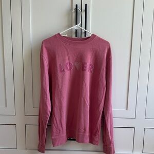 Living Fully by Mallory Ervin Pink Graphic Sweatshirt